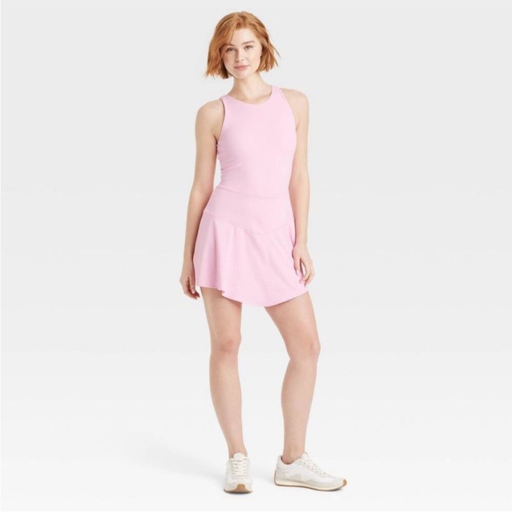 JoyLab - Women's Scallop Detail Active Dress - JoyLab Light Pink